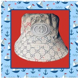 You Gotta Regatta Light Blue Gucci Summer Unisex Bucket Hat Monogram